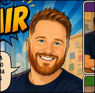 Blair Canfield — comic-style profile portrait